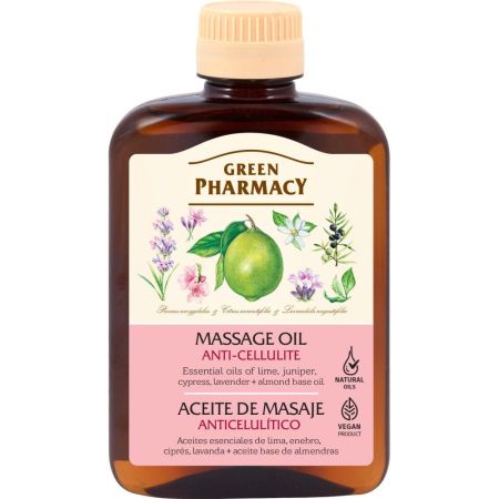 Green Pharmacy Anticelulítico Aceite De Masaje Aceite de masaje combate la celulítis y reduce hinchazón o estrías piel suave y firme 200 ml