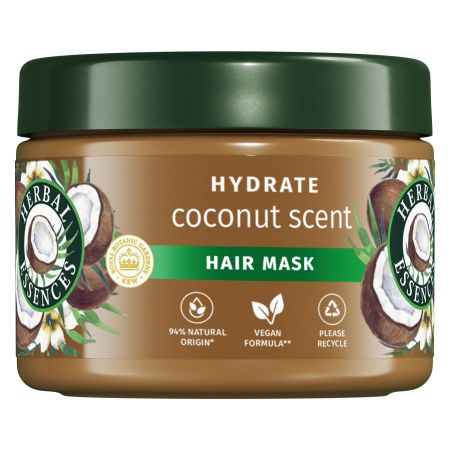 Herbal Essences Coconut Scent Hair Mask Mascarilla vegana  hidratante con aroma a coco para pelo muy seco 500 ml