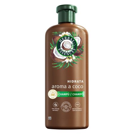 Herbal Essences Aroma A Coco Hidrata Champú Champú vegano hidratante con aroma a coco para pelo muy seco 350 ml