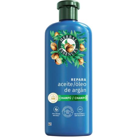 Herbal Essences Aceite De Argán Repara Champú Champú vegano repara y recarga con aceite de argán para cabello dañado 350 ml