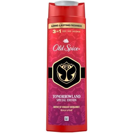 Old Spice Tomorrowland Edición Especial Gel De Baño-Champú 3 En 1 Gel de baño y champú limpia la piel y deshace el mal olor 400 ml