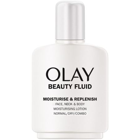 Olay Beauty Fluid Moisturize & Replenish Normal Loción para rostro cuello y escote repone la barrera de hidratación piel suave y sedosa 200 ml