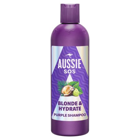 Aussie Sos Blonde & Hydrate Shampoo Champú ofrece reparación intensa para cabello decolorado mechas y canas 300 ml