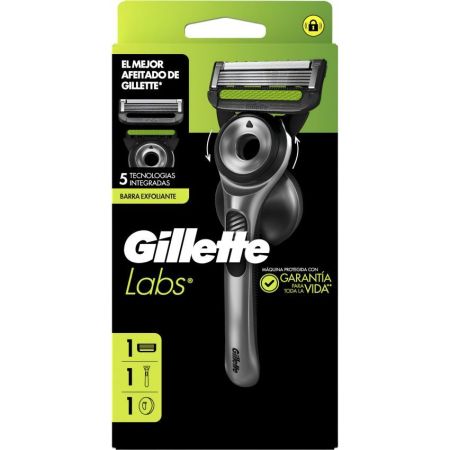 Gillette Labs Maquinilla De Afeitar Maquinilla de afeitar con barra exfoliante ofrece afeitado fácil en una sola pasada