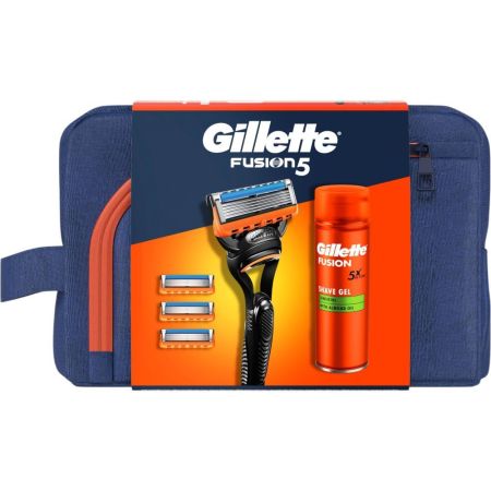 Gillette Fusion 5 Neceser Set para afeitado apurado de larga duración