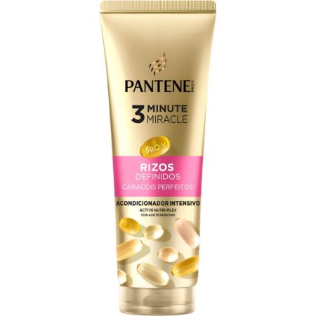 Pantene Pro-V Rizos Refinidos 3 Minute Acondicionador Intensivo Acondicionador intensivo resultado más fuerte y brillante en 3 minutos para cabello dañado 220 ml