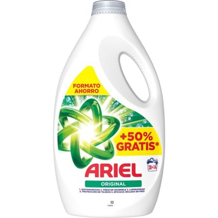 Ariel Detergente Original Formato Especial Detergente líquido limpieza mejorada en ciclos más fríos con una exclusiva tecnología