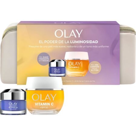 Olay El Poder De La Luminosidad Neceser Tratamiento antiedad para presumir de una piel más suave firme y luminosa desde el primer día