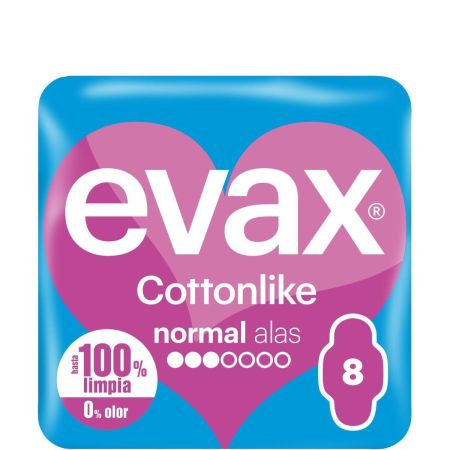 Evax Compresas Cottonlike Normal Alas Compresas ayudan a mantenerte totalmente limpia y sin rastro de olor