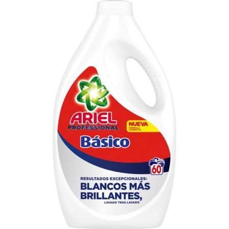 Ariel Professional Básico Detergente liquido maquina basico rojo 60 dosis, 3 litros