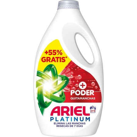 Ariel Detergente Platinum Poder Quitamanchas Formato Especial Detergente líquido diseñado para el lavado en frío ofrece resultados impecables 2250 ml 50 lavados