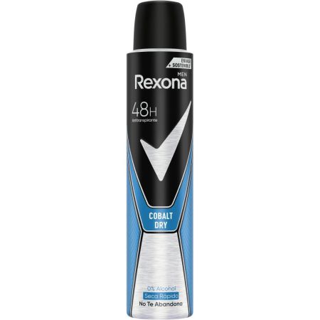 Rexona Men Cobalt Dry Desodorante Spray Desodorante antimanchas antitranspirante 0% alcohol 48 horas 200 ml