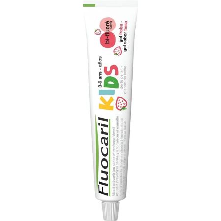 Fluocaril Kids Pasta Dentífrica 2-6 Años Pasta de dientes con flúor para dientes de leche sabor fresa 50 ml