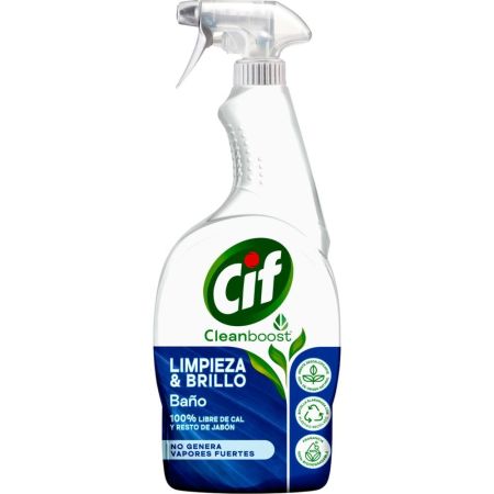 Cif Limpiador Limpieza Y Brillo Baño Limpiador de baño libre de cal y jabón no genera vapores fuertes 750 ml