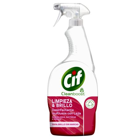 Cif Limpieza Y Brillo Desinfectante Multiusos Limpiador con lejía multiusos elimina virus bacterias y hongos 750 ml