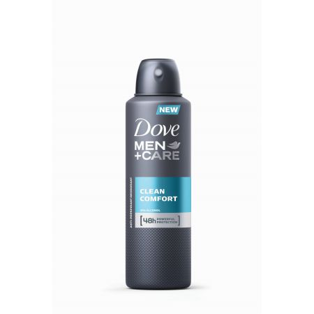 Dove Men +Care Clean Comfort Desodorante Spray Desodorante antitraspirante 0% alcohol ayuda a combatir sudor y olor durane 48 horas 200 ml