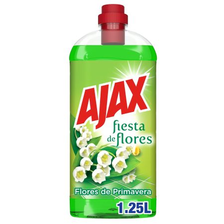 Ajax Fregasuelos Flores De Primavera Fiesta De Flores Fregasuelos limpia en profundidad con aceites esenciales 24 horas de frescor 1250 ml