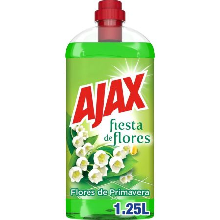 Ajax Fregasuelos Flores De Primavera Fiesta De Flores Fregasuelos limpia en profundidad con aceites esenciales 24 horas de frescor 1250 ml