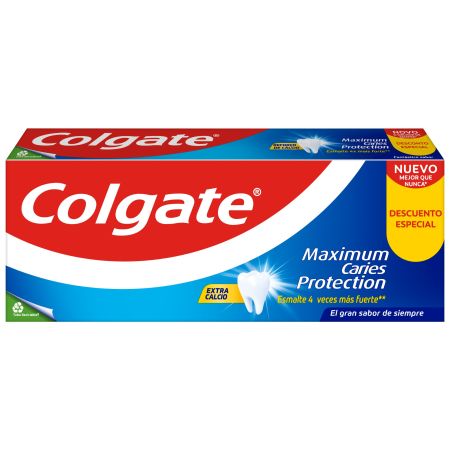 Colgate Dentífrico Maximum Caries Protection Duplo Pasta de dientes la mejor protección contra la caries para toda la familia 2x75 ml