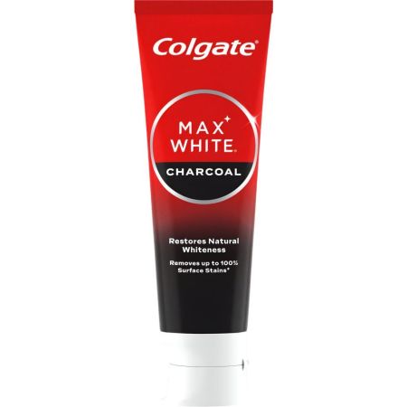 Colgate Dentífrico Max White Carbón Pasta de dientes blanqueadora fortalece y elimina las manchas 75 ml