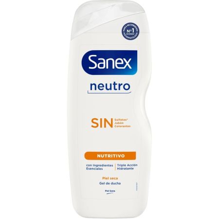 Sanex Neutro Nutritivo Gel De Ducha Gel de ducha vegano hidratante formulado con ingredientes esenciales 600 ml