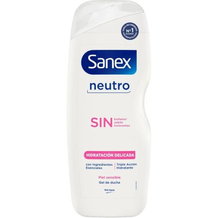 Sanex Neutro Hidratación Delicada Gel De Ducha Gel de ducha vegano ofrece triple acción hidratante formulado con ingredientes esenciales 600 ml