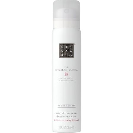 Rituals The Ritual Of Sakura Natural Desodorante Spray Desodorante natural antiolor mantente fresco y seguro 24 horas con aroma a leche de arroz y flor de cerezo 75 ml