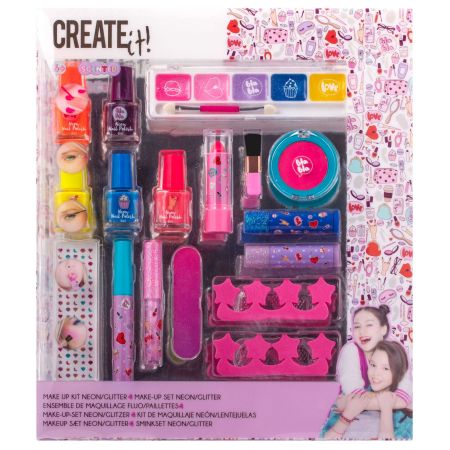 Create It! Changing & Glitter Estuche Set de maquillaje infantil crea tus propios looks