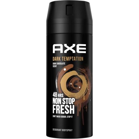 Axe Dark Temptation Dark Chocolate Scent Desodorante Spray Desodorante combate el mal olor 48 horas de protección con aroma irresistible