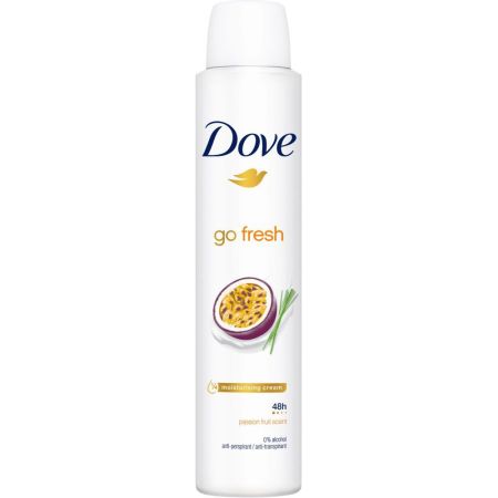 Dove Go Fresh Desodorante Spray Desodorante antitranspirante 0% alcohol 48 horas de protección contra olor y sudor 200 ml