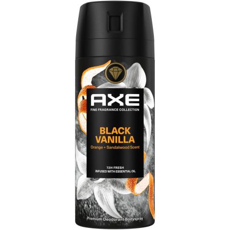 Axe Fine Fragance Collection Black Vanilla Desodorante Spray Desodorante antitranspirante ofrece una sensación de frescura con 72 horas de protección