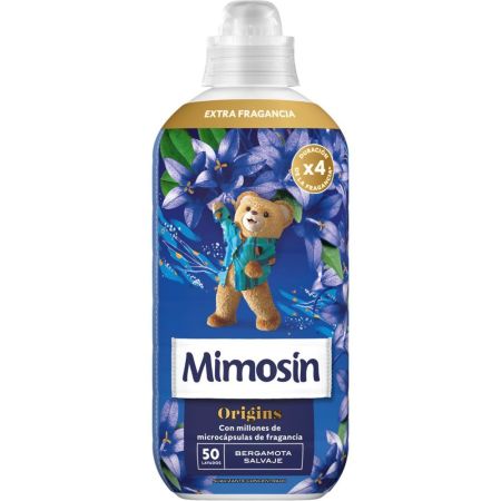 Mimosin Origins Bergamota Salvaje Suavizante Concentrado Suavizante concentrado con millones de microcápsulas de fragancia para aroma irresistible y duradero 50 lavados 900 ml