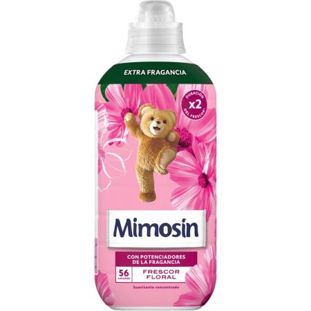 Mimosin Frescor Floral Suavizante Concentrado Suavizante concentrado con millones de microcápsulas de fragancia para aroma irresistible y duradero 56 lavados 1008 ml