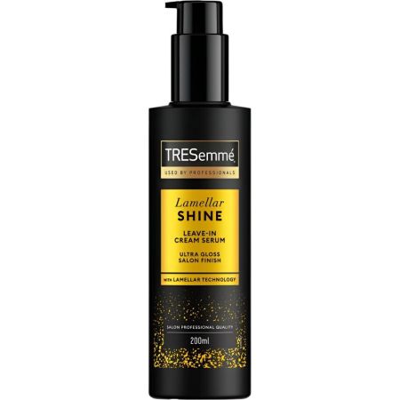 Tresemme Lamellar Shine Leave-In Cream Serum Sérum capilar iluminador corrige suaviza y alinea ofreciendo 72 horas de ultrabrillo para cabello apagado 200 ml