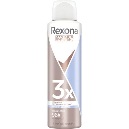 Rexona Maximum Protection Stronger Sweat Desodorante Spray Desodorante antitranspirante actua contra el mal olor ofreciendo 96 horas de máxima protección 100 ml