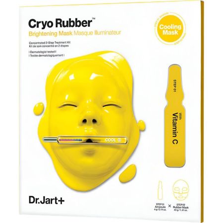 Dr.Jart+ Cryo Rubber Brightening Mask Tratamiento de mascarilla iluminador con niacinamica y vitamina c para piel luminosa resplandeciente e hidratada