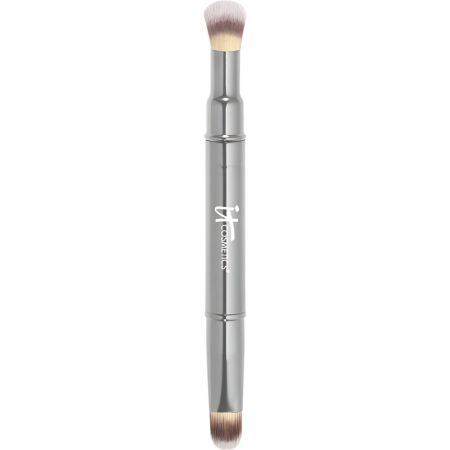 It Cosmetics Heavenly Luxe Dual Airbrush Concealer Brush Brocha doble de maquillaje para corrector líquido y en crema ofrece precioso e impecable acabado