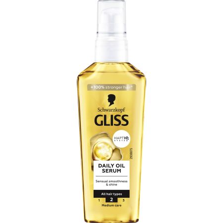 Gliss Daily Oil Serum Sérum capilar ofrece nutrición ligera sin apelmazar para acabado flexible y brillante 75 ml